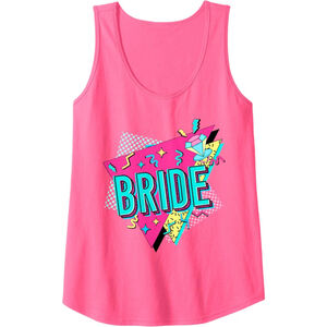 Women's Pink "Bride of the 90s" Retro Graphic Tank Top XL NWT